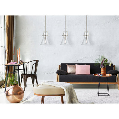Coterie Single Light Glass Dimmable Pendant