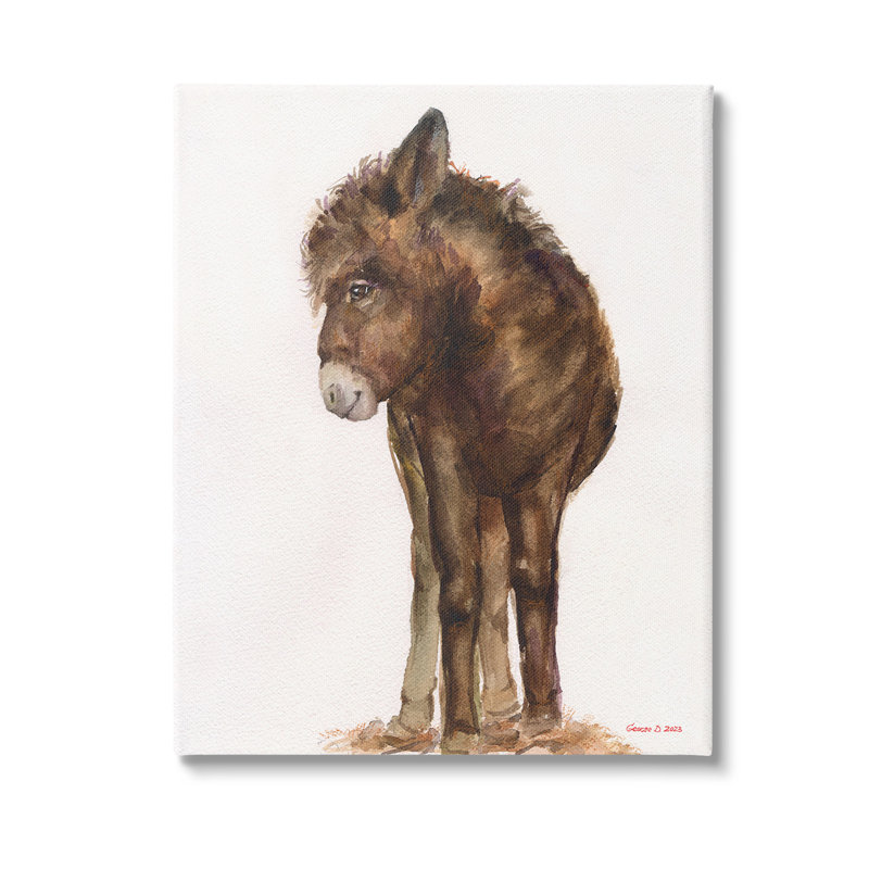 «Sourire d'âne souriant» par GeorgeDyachenkoArt, H 30 po x l 24 po
