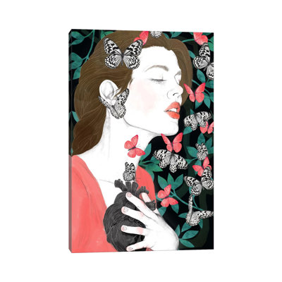 Butterflies by Laura Graves - Wrapped Canvas Painting