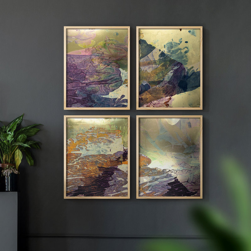 «Monet's Landscape V», ensemble de 4, H 14 po x l 44 po