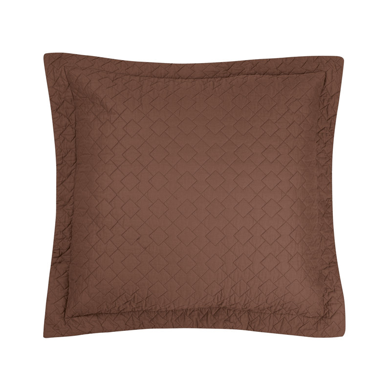 Regent Diamond Cotton Euro Sham, Cocoa