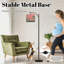 Lampe sur pied à arc avec abat-jour réglable Jungle tropicale, oiseaux exotiques, lampe sur pied, rose, 3 températures de couleur, intensité variable, grand mât avec interrupteur au pied pour la chambre à coucher
