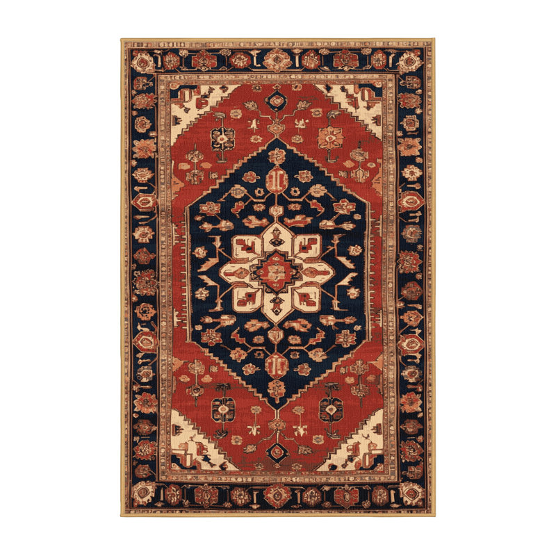 Tapis brun lavable à la machine, Rectangle 5 pi x 7 pi