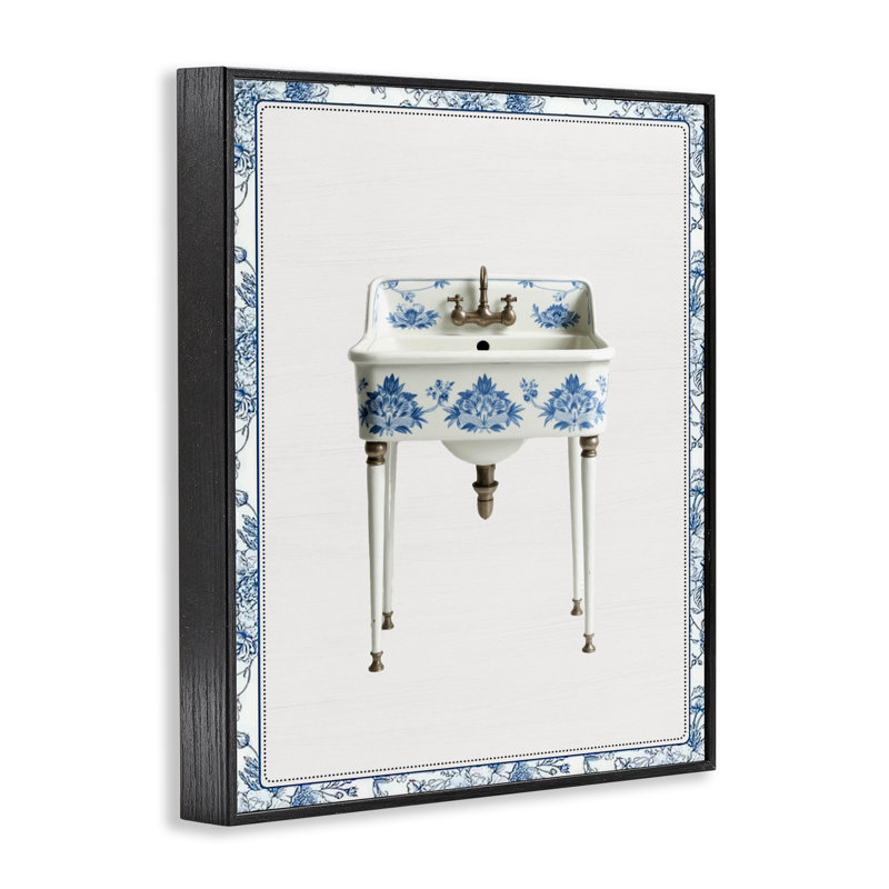 Giclée rétro de style chinois, avec des lettres et des lignes, H 14 po x l 11 po, Giclée encadrée noir minuit