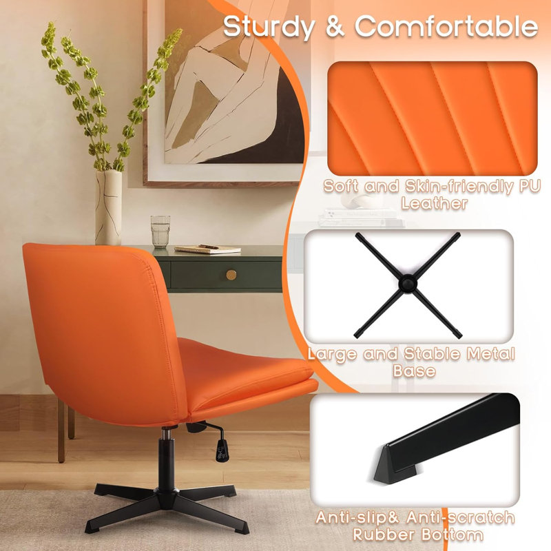 Fauteuil de bureau Kiawna Criss, Orange