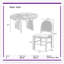 Ensemble de table de salle à manger extensible rétro avec 4 chaises rembourrées pour la cuisine et la salle à manger, table et chaises de style rétro 5 pièces-131151214