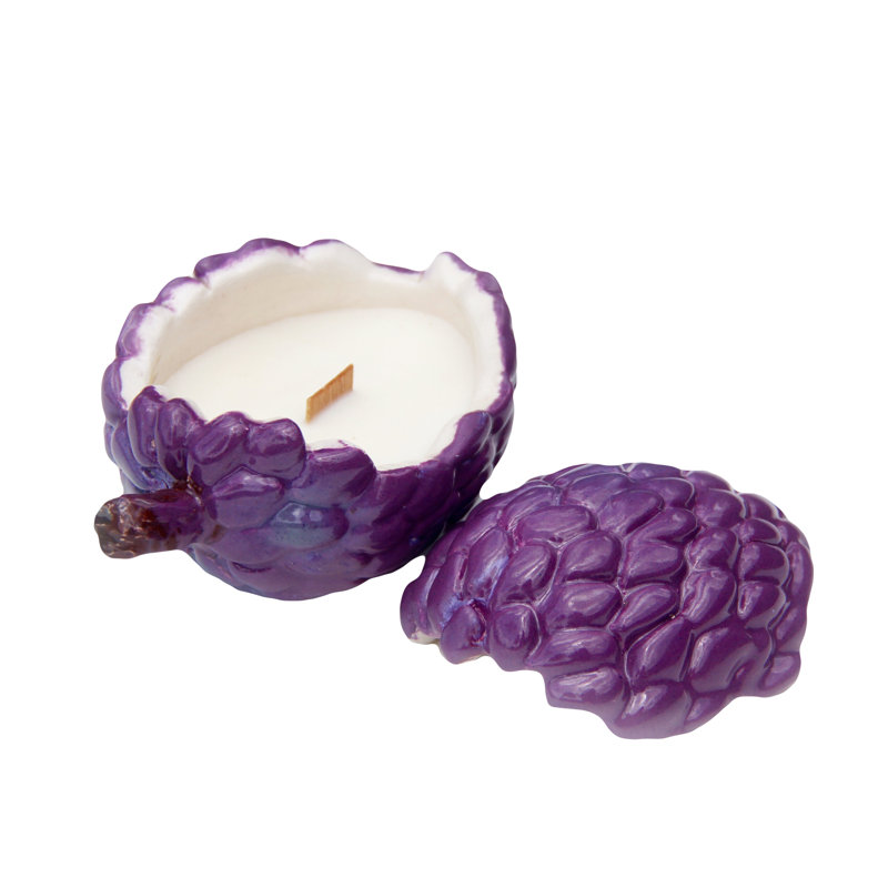 Bougie fantaisie Sweetsop Mysterieuse Fleur Noire, Mauve