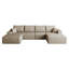 Canapé modulaire Cloud avec repose-pieds, velours côtelé moelleux sans assemblage-773697864-773697867-773697868