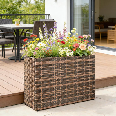 Jardinières en acier durable au design moderne pour la maison et le balcon