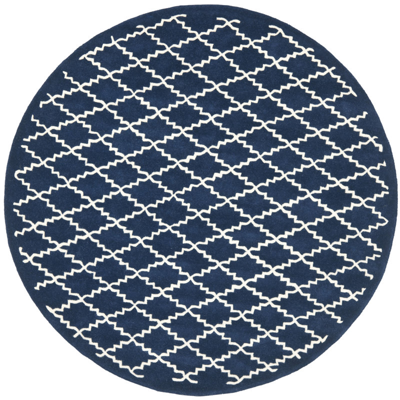 Chatham Hand Tufted Wool Geometric Rug, Round 7'
