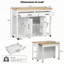 Îlot de cuisine 47 po avec table de salle à manger extensible-593126294