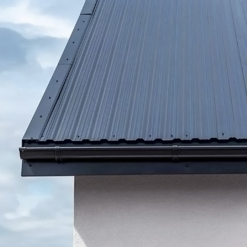 Dakota Fields Rust Resistant Steel Roofing Kit, Charcoal Black