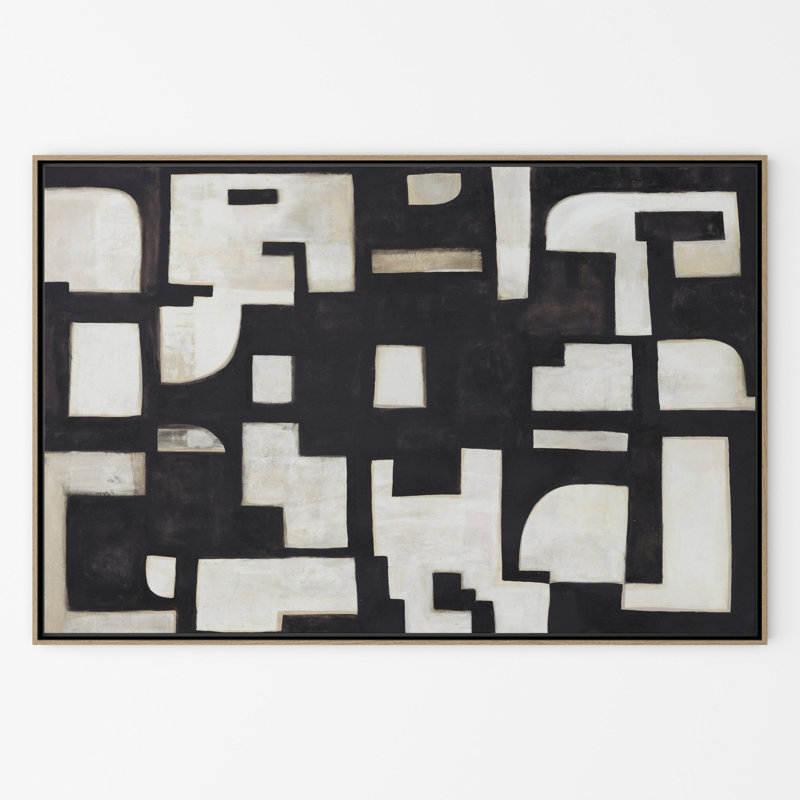 Civilization Painting by Jess Engle, Natural Maple, 60" H x 40" W