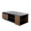 Table basse de salon extensible - noire, 2 tiroirs, rectangulaire, noire pour rangement rectangulaire