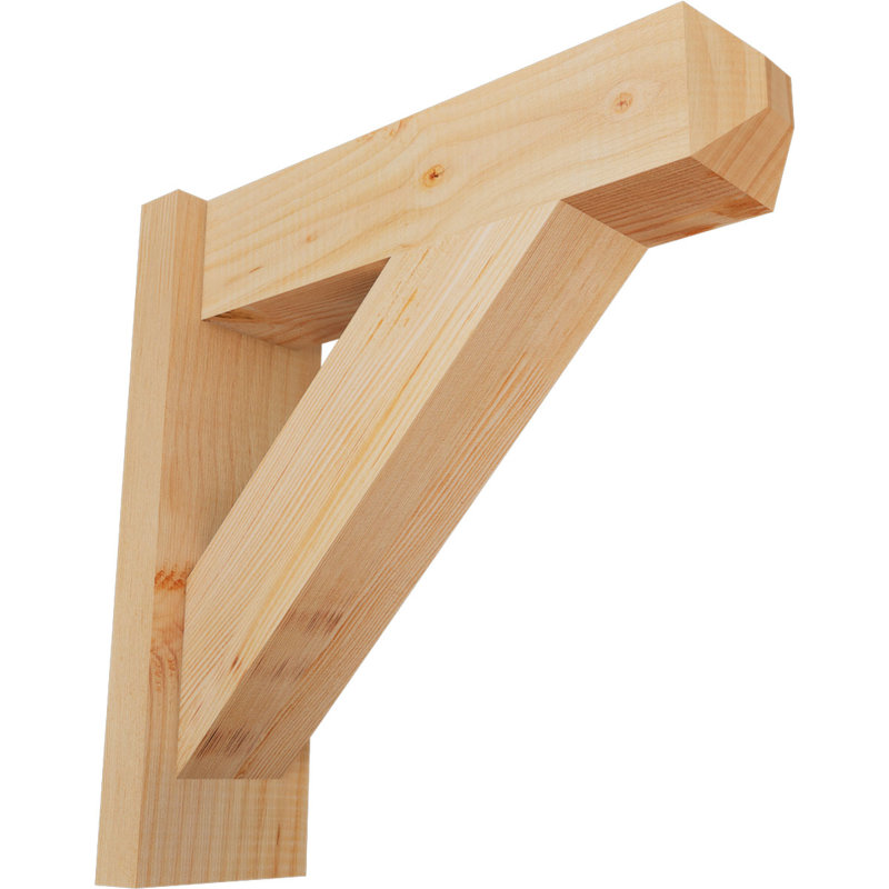Artisan traditionnel en bois rustique, P 18 po x H 18 po, Sapin Douglas de 5 1/2 po (lisse)
