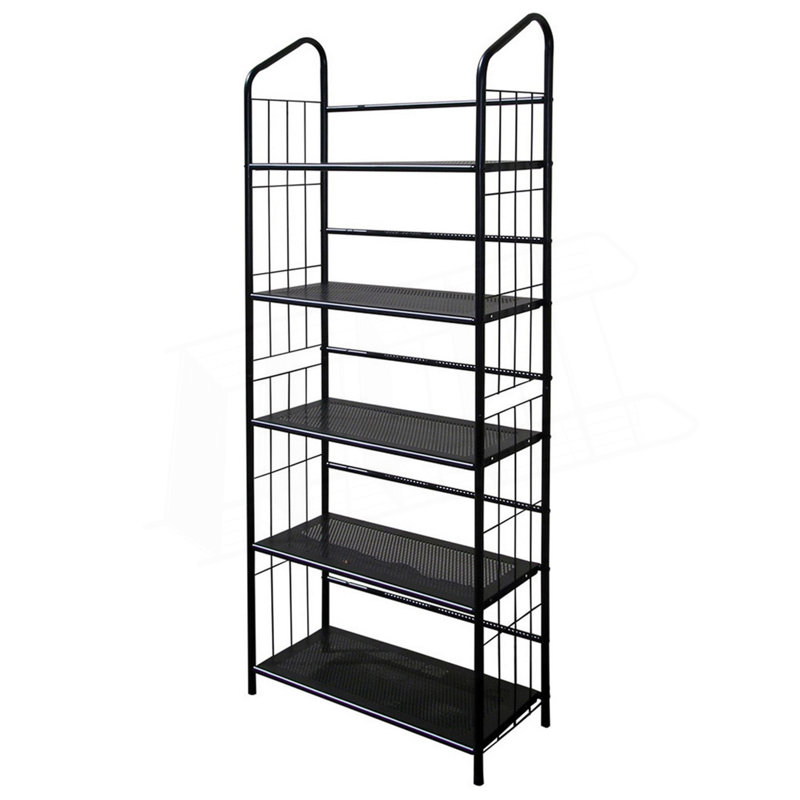 Metal Standing Book Shelf, (5 Shelves) 64.05" H x 26.05" W x 11.05" D