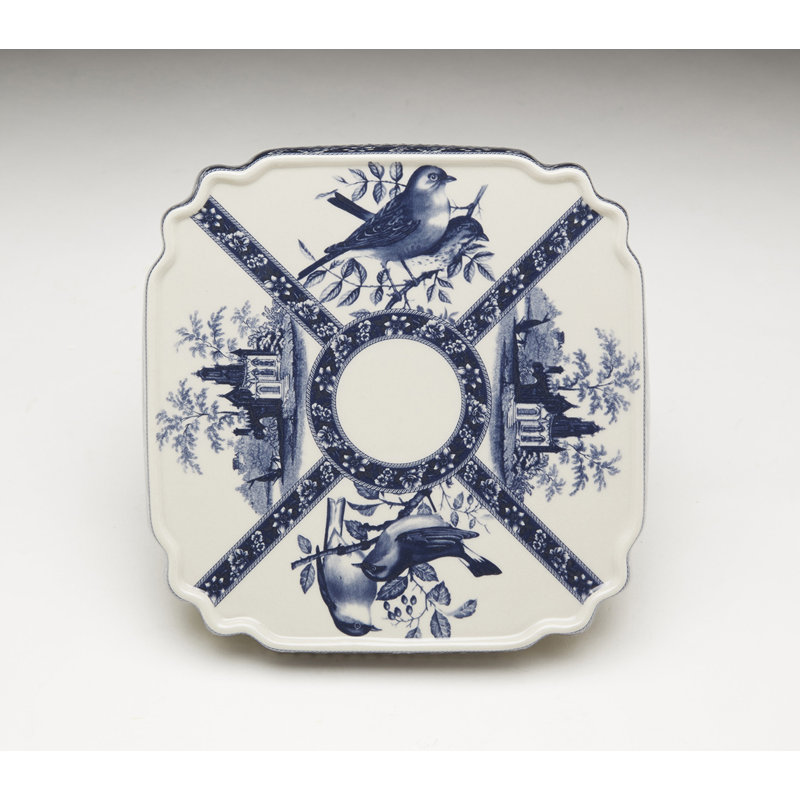 Présentoir à gâteaux Stumbaugh, Bleu / Crème