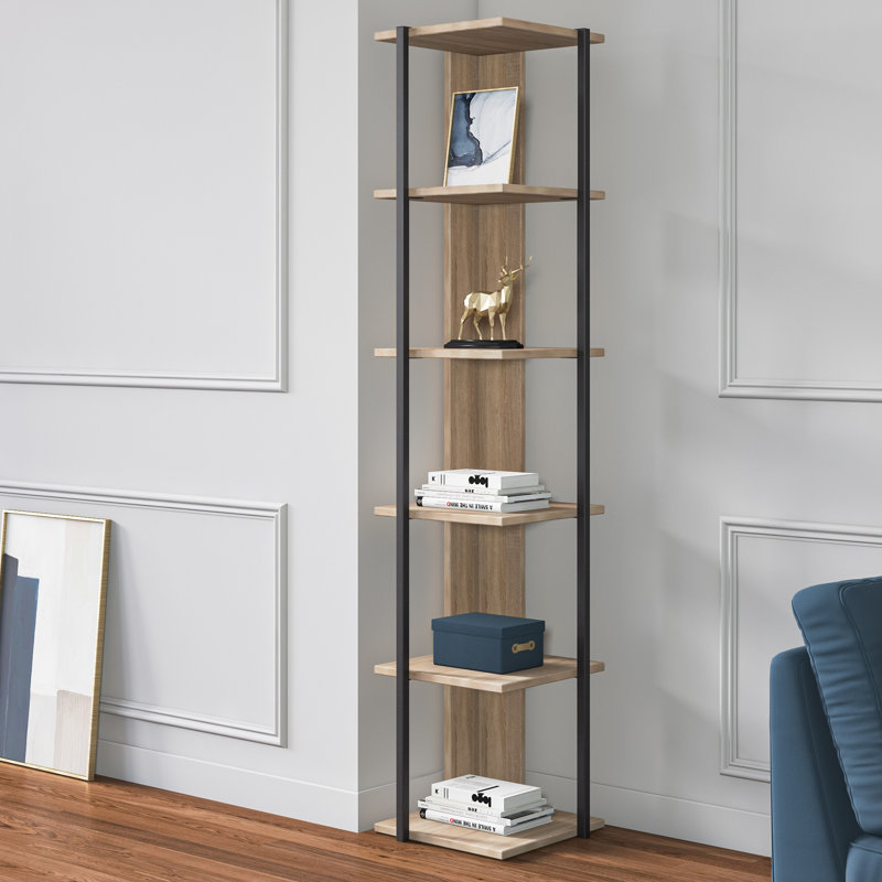 39cm W Corner Bookcase, Oak