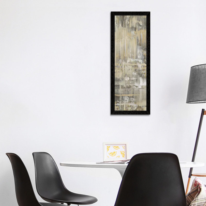 Dedicated Panel Ii by Justin Turner - Print on Canvas, 30.48 cm H x 91.44 cm W, Black Framed