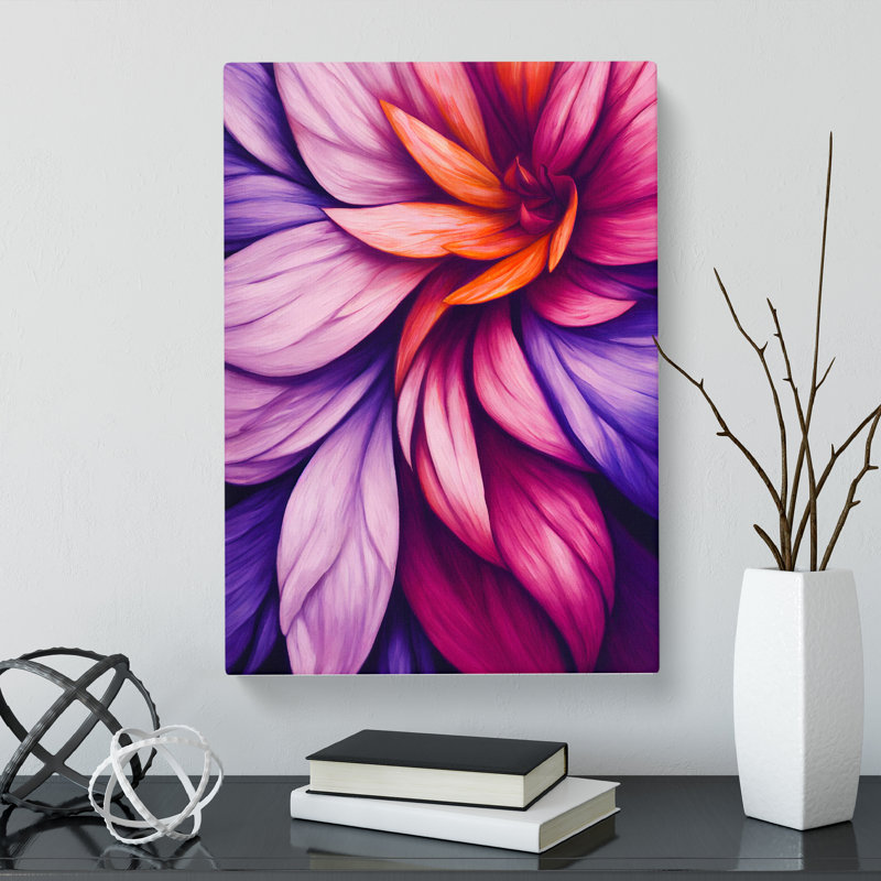 Leesanne Floral Acrylic Vol.2 - Wrapped Canvas Print, 76cm H x 50cm W x 3cm D