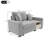 Modern Grey Chenille Sofa With Storage Armrest