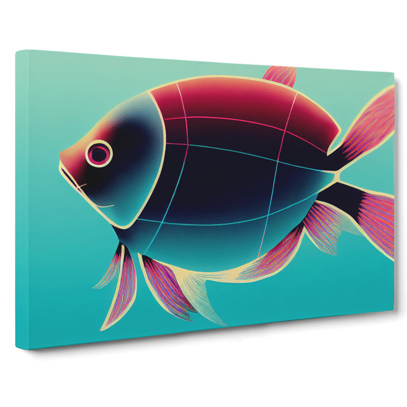 Painted Fish Vol.3 - Wrapped Canvas, 40cm H x 60cm W x 3cm D