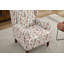 Chaise d'appoint moderne avec support ergonomique et revêtement floral