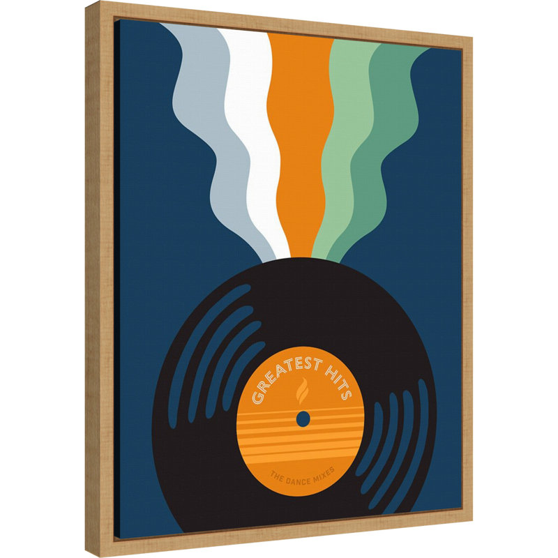«Retro Mixtape and Vinyle III» par Laura Marr, reproduction d'art sur toile encadrée, H 20 po x l 16 po