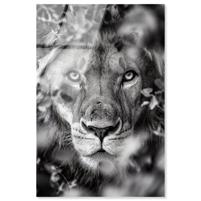 «Eyes of the Predator», art mural sur bois glamé par Notoriart, prêt à accrocher, 30 x 45