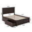 Lit plateforme en bois massif avec pied de lit et tiroirs de rangement Fogarty-1036629498-1036628599