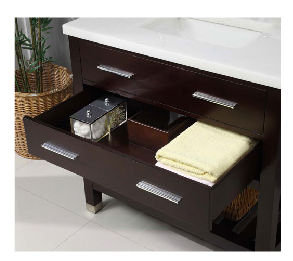 Priva 36" Single Bathroom Vanity Base Only, Dark Cherry