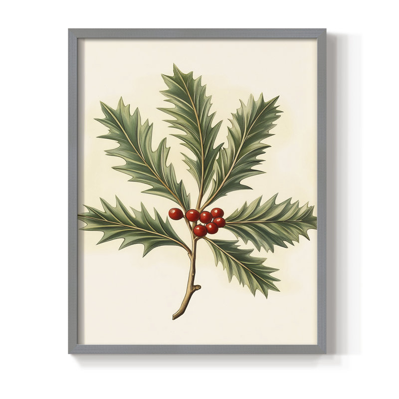 Art des Fêtes de Noël - série 2-XLII, reproduction encadrée - bois massif, Gris, H 11 po x l 9 po