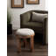 Zoda Fabric Ottoman with Mango Wood Base-133386467