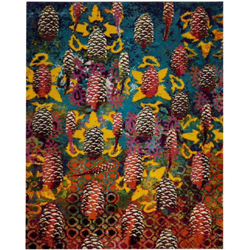 Cleveland Performance Floral Rug, Rectangle 3' x 5'