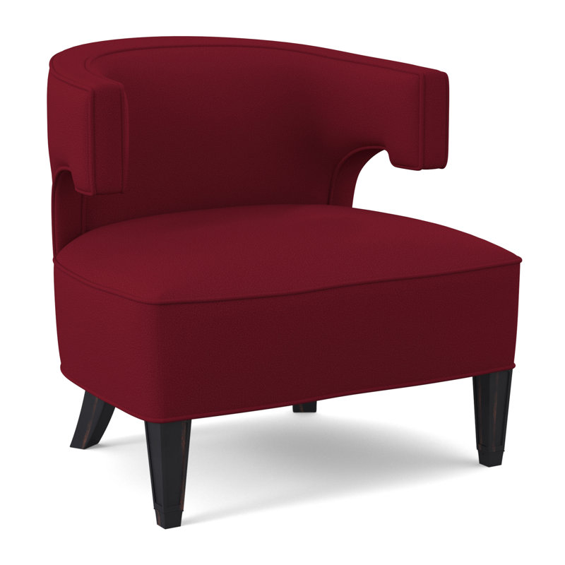 Chaise Laurel, Ébène vintage, Mélange de polyester rouge à lèvres Margaret