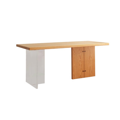 Creative Oak Solid Wood Acrylic Dining Table