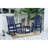 3 Rocking Chair With Side Table In Navy Blue. Ergonomic For A Relaxed Time. Widened And Contoured Seat. 32.5"D X 25.9"W 41.7"H. Can Bear 380 Pounds. 30-Min Partial Installation. Constructed 304