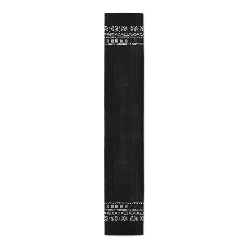 Amalea Rectangle Geometric Polyester Table Runner, 90" x 16"