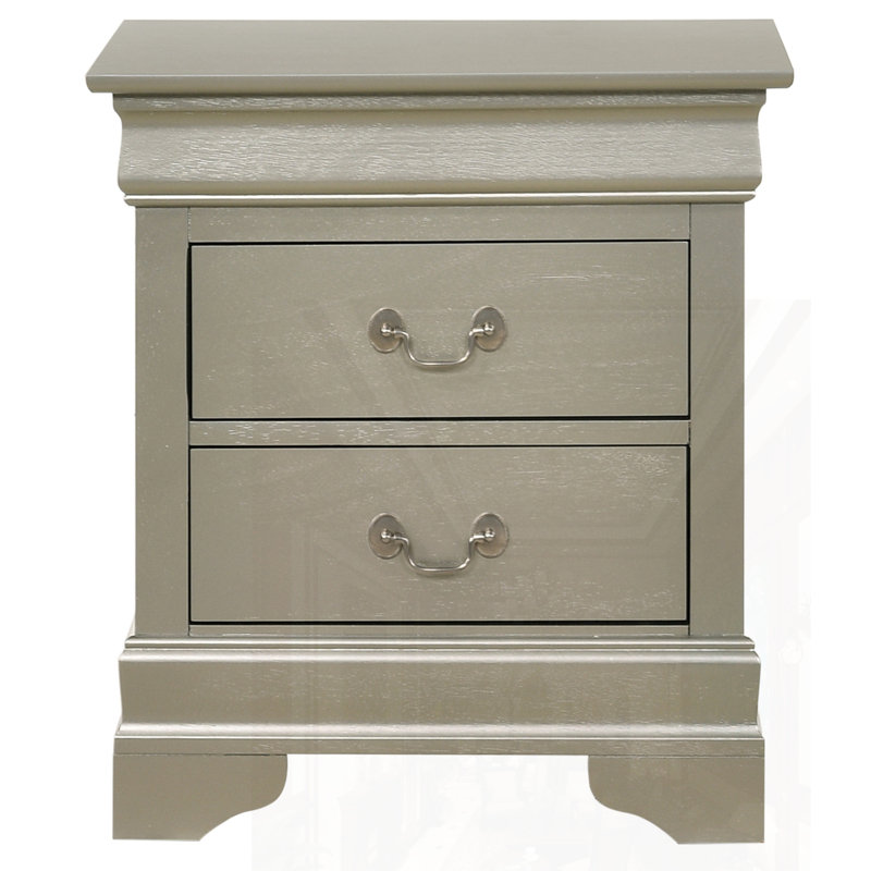 Charming Traditional Nightstand, Champagne