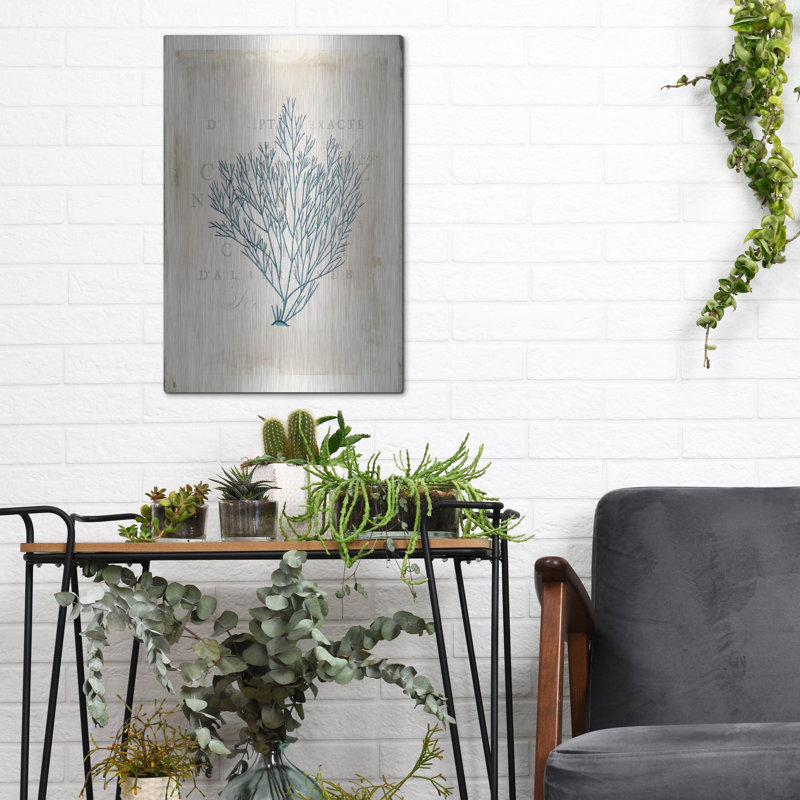 Highland Dunes «Sea Garden 2» par Katie pertiet, art mural en métal, H 16 po x l 12 po