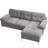 Rhylin 82.7'' Chenille Upholstered Sectional Sofa, Small Comfy Couch with Reversible Chaise for Compact Spaces-436416939