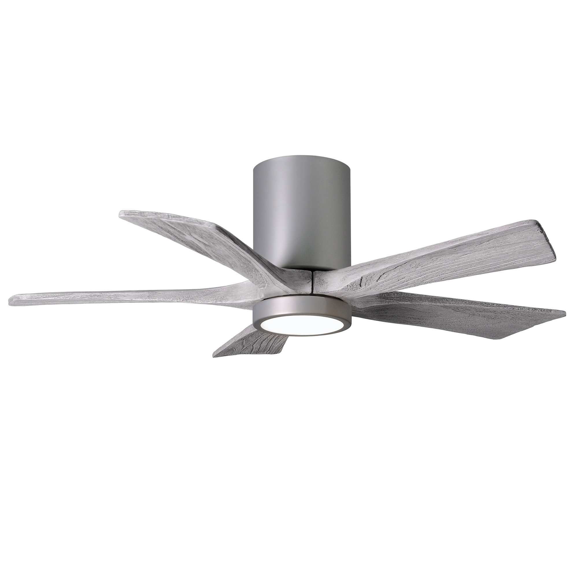 Irene 5 - Blade LED Ceiling Fan with Light Kit Included, Brushed Nickel, Barn Wood Tone, 42"
