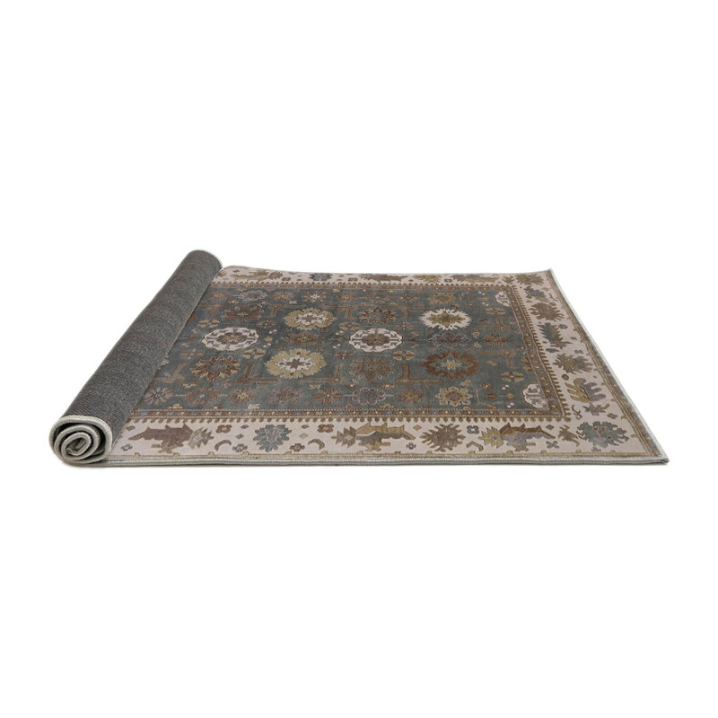 Tapis oriental gris / beige / brun, Rond 8 pi