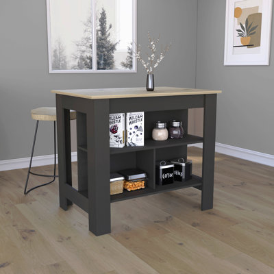 Îlot de cuisine, trois tablettes
