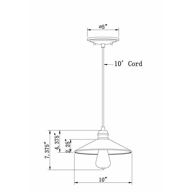 Crew Park 1 - Light Single Pendant, Antique Bronze