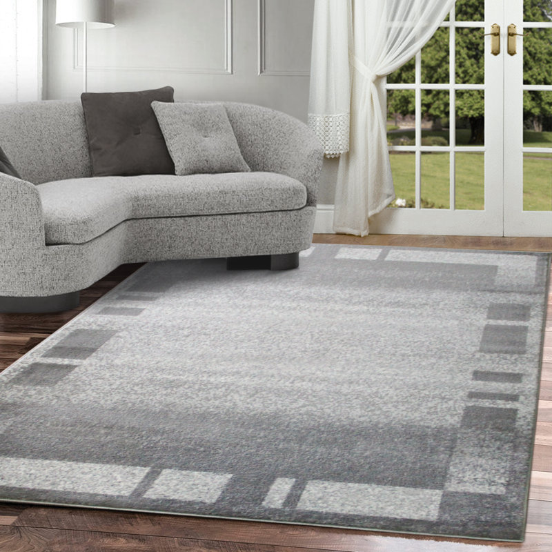 Tapis gris clair Gianna, Rectangle 3 pi 11 po x 5 pi 7 po