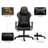 Inbox Zero Gaming Chair With Zodiac Star Sign Poker Crown Adjustable Reclining Ergonomic Swiveling PC & Racing Game Chair in Black