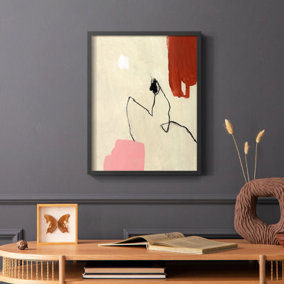 «Terra Rosa Abstract II», reproduction encadrée - bois massif