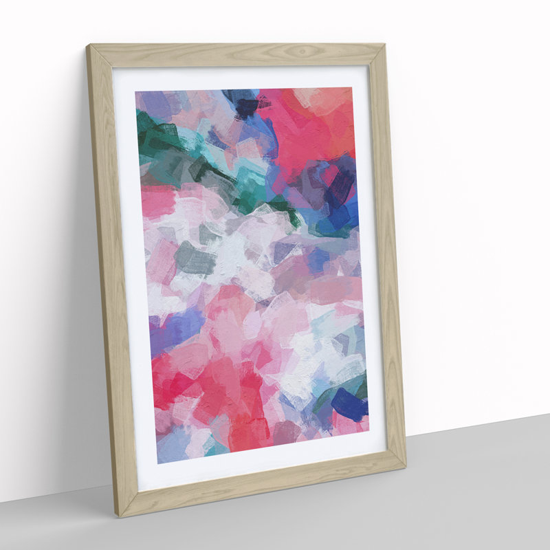 Illuminating Dreams Abstract - Single Picture Frame Print, 64cm H x 46cm W, Oak