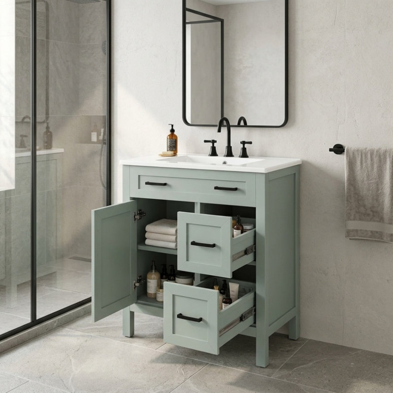 Armoire de salle de bain Sage Green